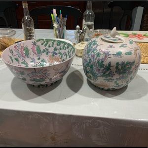 Serving bowl and apothecary